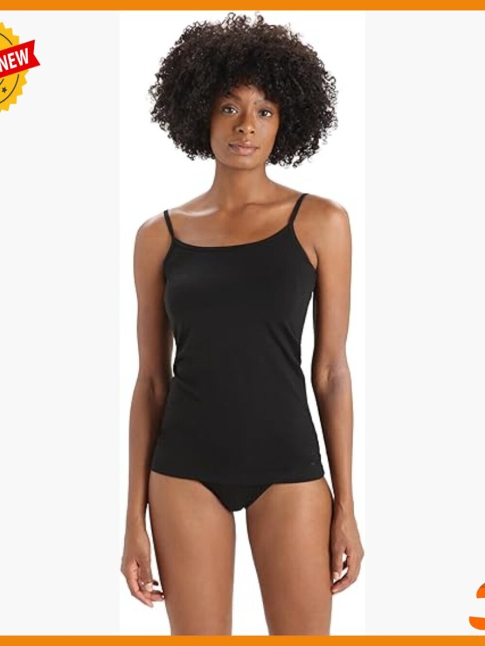 Merino Wool Slim Fit Tank Top Adjustable Straps Scoop Neck